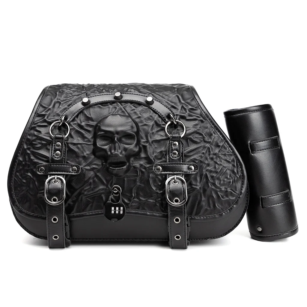 Softail Saddlebags - Anti-Theft Security Leather Bag Set - Image 10