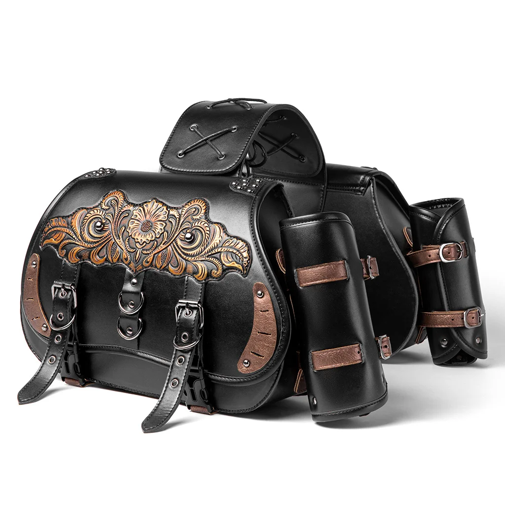Softail Saddlebag Set - Premium Leather Motorcycle Bags