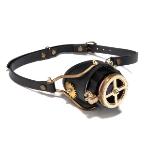 Steampunk Aviator Goggles - Metal Frame Purple Lens