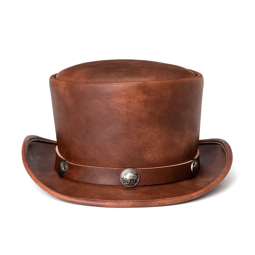 Steampunk Bowler Hat - Victorian Acrylic with Brass Gears - Image 9