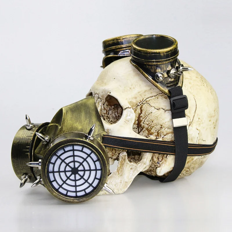 Steampunk Gas Mask - Antique Resin Finish with Carbon Filter - 图片 3