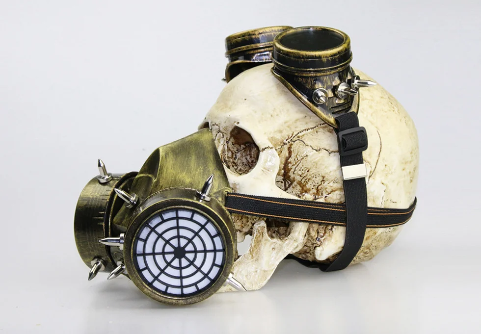 Steampunk Gas Mask - Antique Resin Finish with Carbon Filter - 图片 4