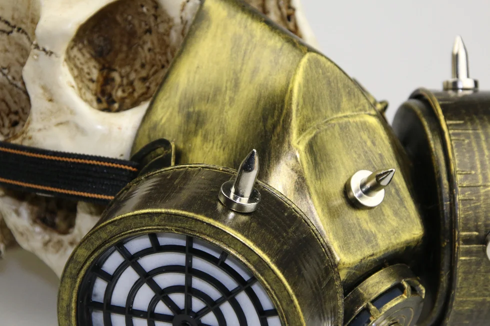 Steampunk Gas Mask - Antique Resin Finish with Carbon Filter - 图片 5