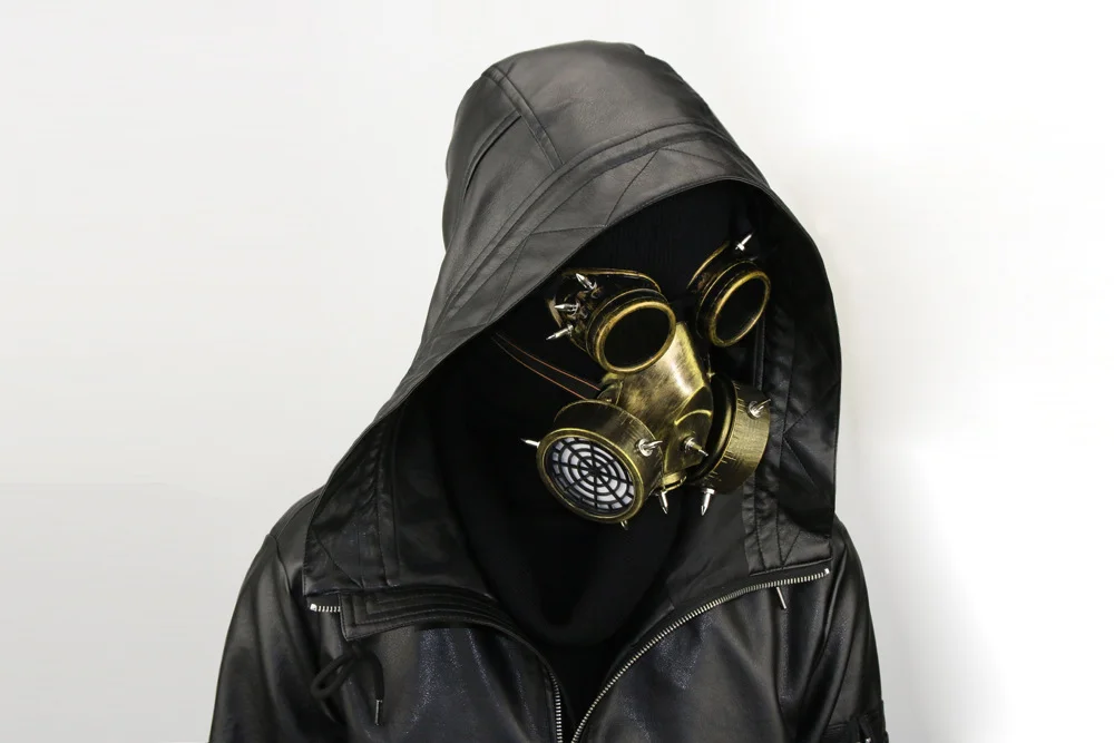Steampunk Gas Mask - Antique Resin Finish with Carbon Filter