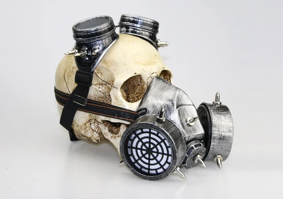 Steampunk Gas Mask - Antique Resin Finish with Carbon Filter - 图片 6