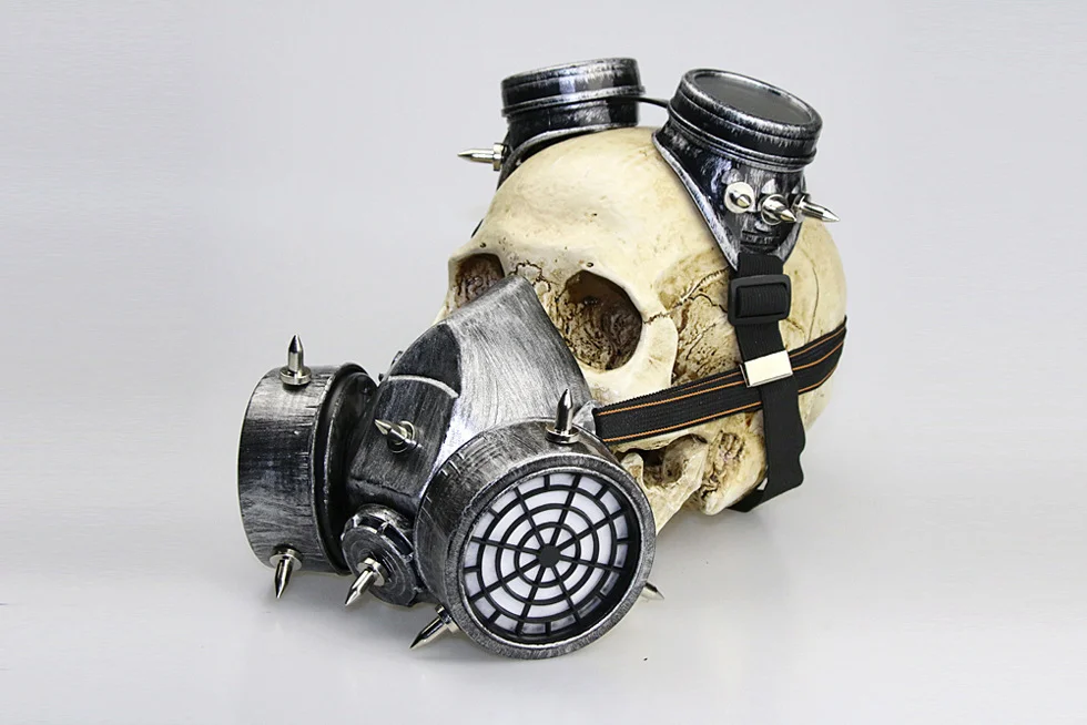 Steampunk Gas Mask - Antique Resin Finish with Carbon Filter - 图片 10
