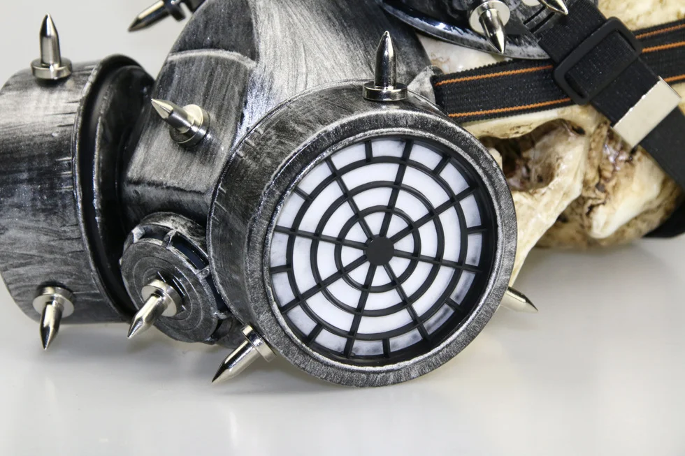 Steampunk Gas Mask - Antique Resin Finish with Carbon Filter - 图片 13