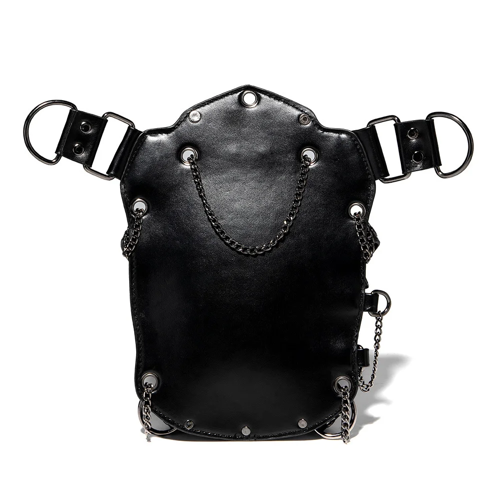 Motorcycle Leg Bag - Compact Steampunk Biker Hip Bag - Image 3
