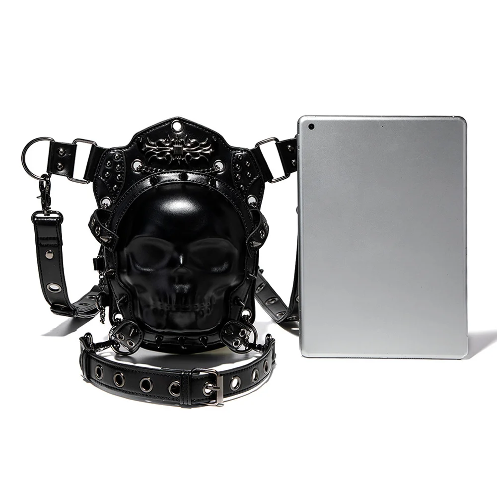 Motorcycle Leg Bag - Compact Steampunk Biker Hip Bag - Image 4