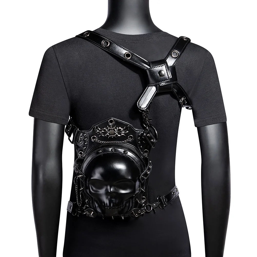 Motorcycle Leg Bag - Compact Steampunk Biker Hip Bag - Image 2