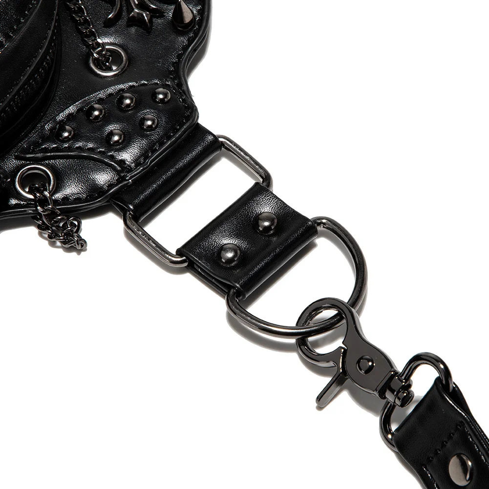 Motorcycle Leg Bag - Compact Steampunk Biker Hip Bag - Image 14