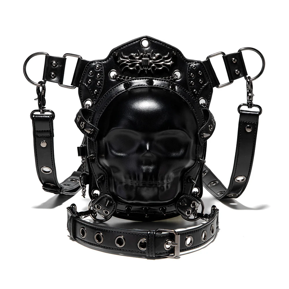 Motorcycle Leg Bag - Compact Steampunk Biker Hip Bag - Image 16