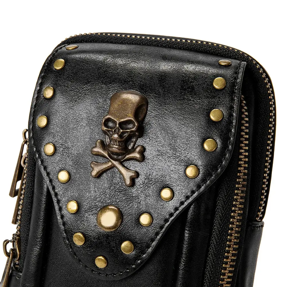 Steampunk Wallet - Motorcycle Flap Mini Bag - 图片 2
