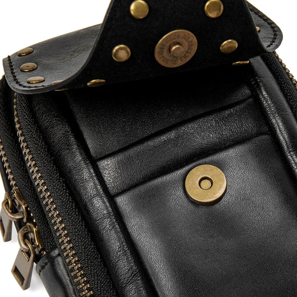 Steampunk Wallet - Motorcycle Flap Mini Bag - 图片 4