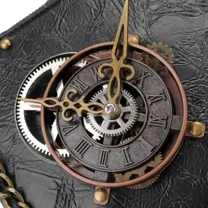 Steampunk Crossbody Saddle Bag – Hexagonal Rivet Chain